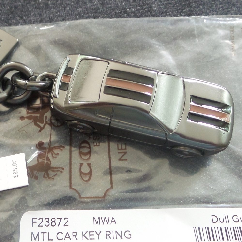 NWT Coach Car Key Ring/Chain Bag Charm